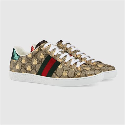 gucci star sneakers replica|gucci ace bee platform sneakers.